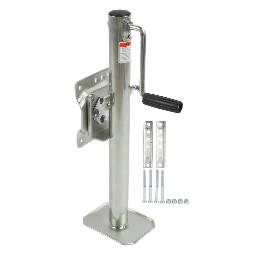 1200lbs Adjustable Trailer Jack with Wheel Side Rotation Handle Swivel Trailer Tongue Jack for ATV UTV Yacht Trailers