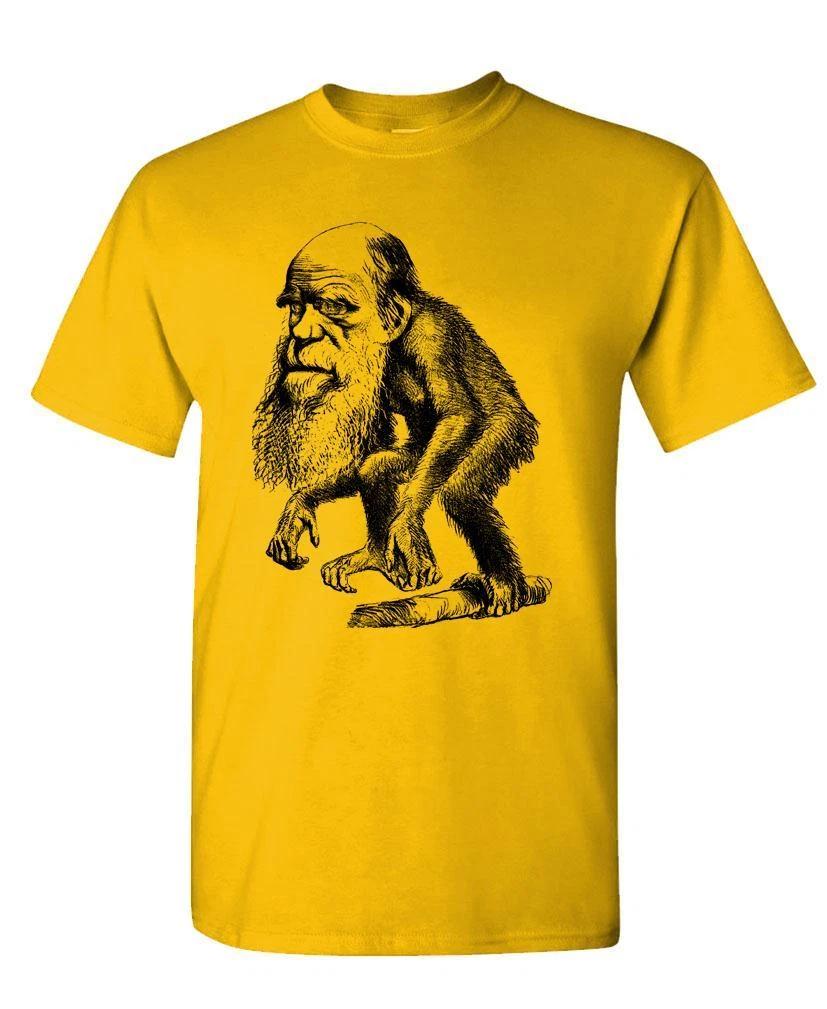 Darwin - Hipster Retro Vintage Style - Unisex Cotton T-Shirt Tee Shirt 3XL