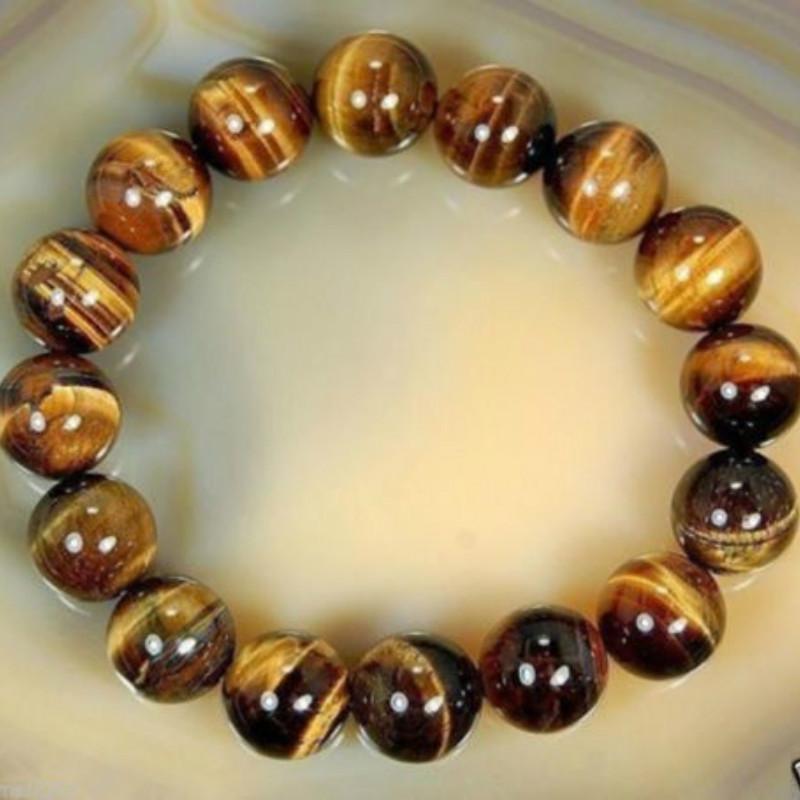 8mm Natural Stone Buddha Bracelet Brown Tiger Eyes Beads Bracelet For Men Women Healing Bracelets Jewelry
