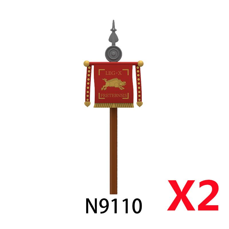 Medieval Military MOC Castle Knight Building Blocks Figures Accessories King Helmet Shield Flags Shoulders Armor Toy Gift N031