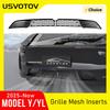 USVOTOV For 2026 2025 Tesla Model Y Juniper Model Y Premium Model YL Grille Mesh Inserts Accessories Bumper Air Inlet Vent Cover