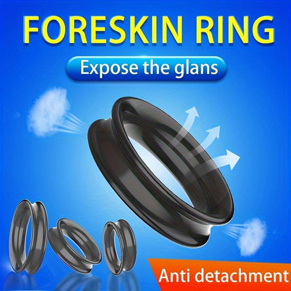 3PCS Reusable Foreskin Correction Ring Cock Ring Foreskin Repair Ring Penis Delay Ejaculation Sex Toys for Men Glans Rings