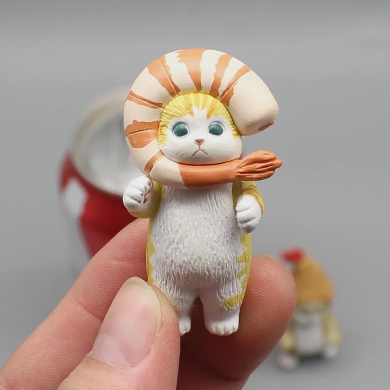 5 ks Tempura Anime Sada roztomilých kočičích panenek Set figurek COS Smažená kreveta kočičí postava Kawaii Toys PVC Model Ornamen Dárky k narozeninám