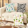 Cactus Pattern Cushion Cover Soft Short Plush Pillow Cover Smooth Cozy Texture Aesthetic Cushion Case Home Decor