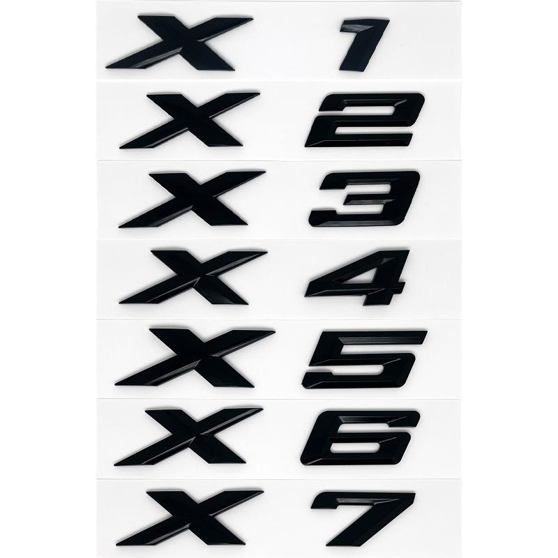 Black Rear Emblem Letters for BMW X Series: X1-X7