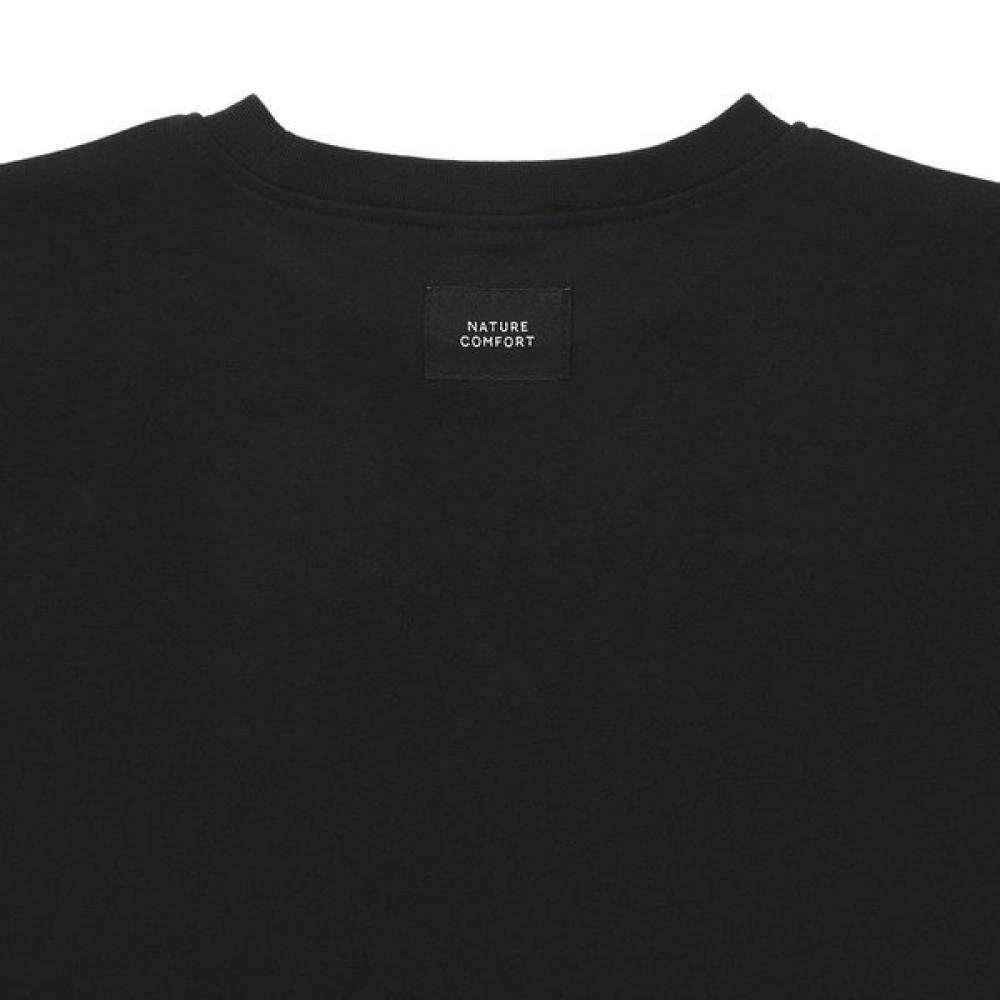 The Coffee Bean   Teeblatt Schwarzes Logo Stickerei Kurzarm T-Shirt ba13Ts06bk