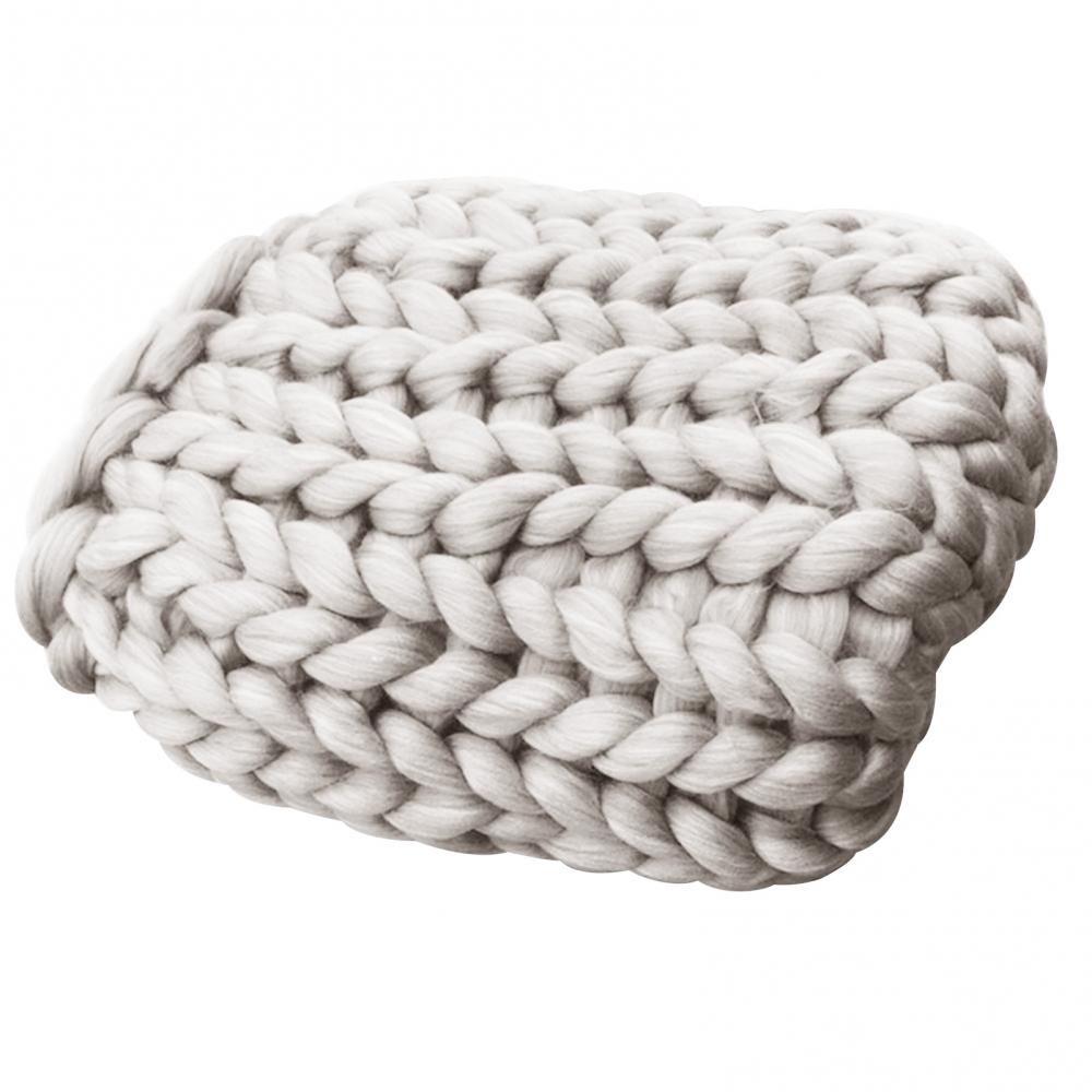 50x50cm Knitted Coarse Woolen Blanket Winter Handmade Knitting Soft Warm Thick Yarn Knitted Blanket Home Bed Sofa Blanket Decor