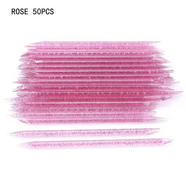 

50/100 шт. многоразовые двухсторонние хрустальные палочки для дизайна ногтей, толкатель для кутикулы, инструмент для удаления кутикулы, инструмент для ухода за педикюром, маникюрные инструменты
