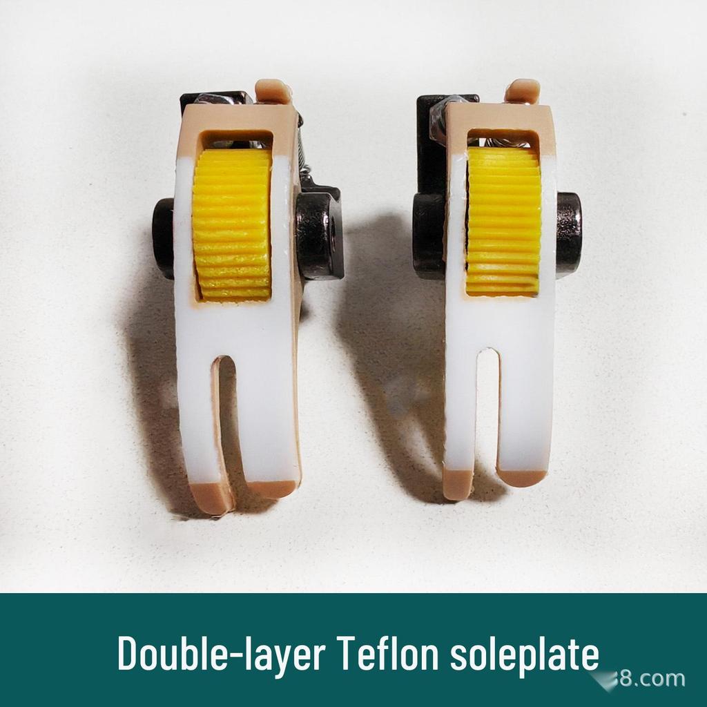 Industrial Teflon Zipper Roller Foot for Computerized Flatbed Sewing Machines T360/T361