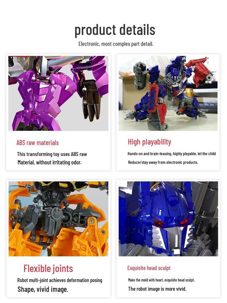 Authentic Alloy Bumblebee & Grimlock Transformer Action Figure for Kids