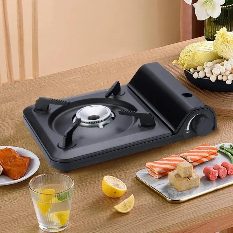 New Portable Single Burner Camping Gas Stove  Automatic Ignition Cassette Stove for Indoor Outdoor Cooking Hiking Picnic