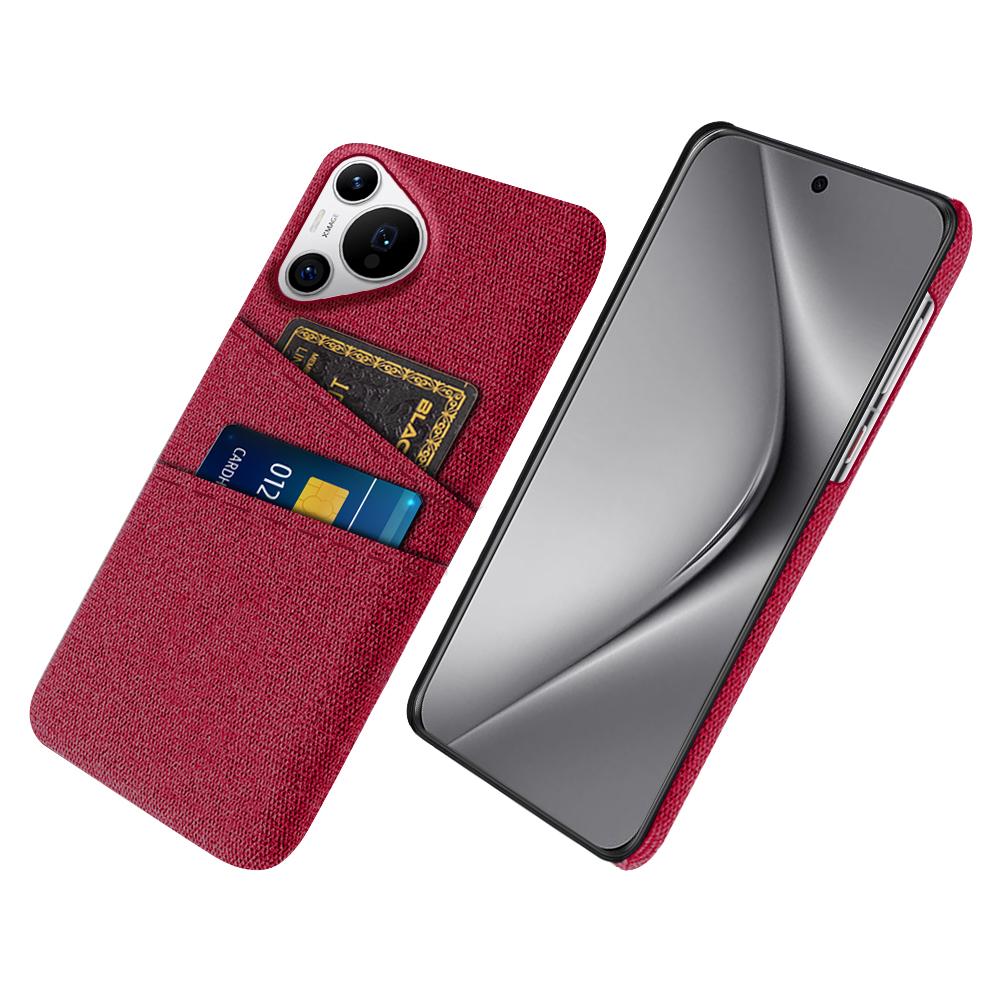 For Huawei Pura 70 Pro/Pura 70 Pro+ Case Card Holder Hard PC with Cloth Phone Protection Cover