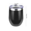12oz Wine Tumbler with Lid, Stainless Steel Travel Mugs Stemless Double Wall Insulated Coffee Cup, Insulated Wine Glasses Travel