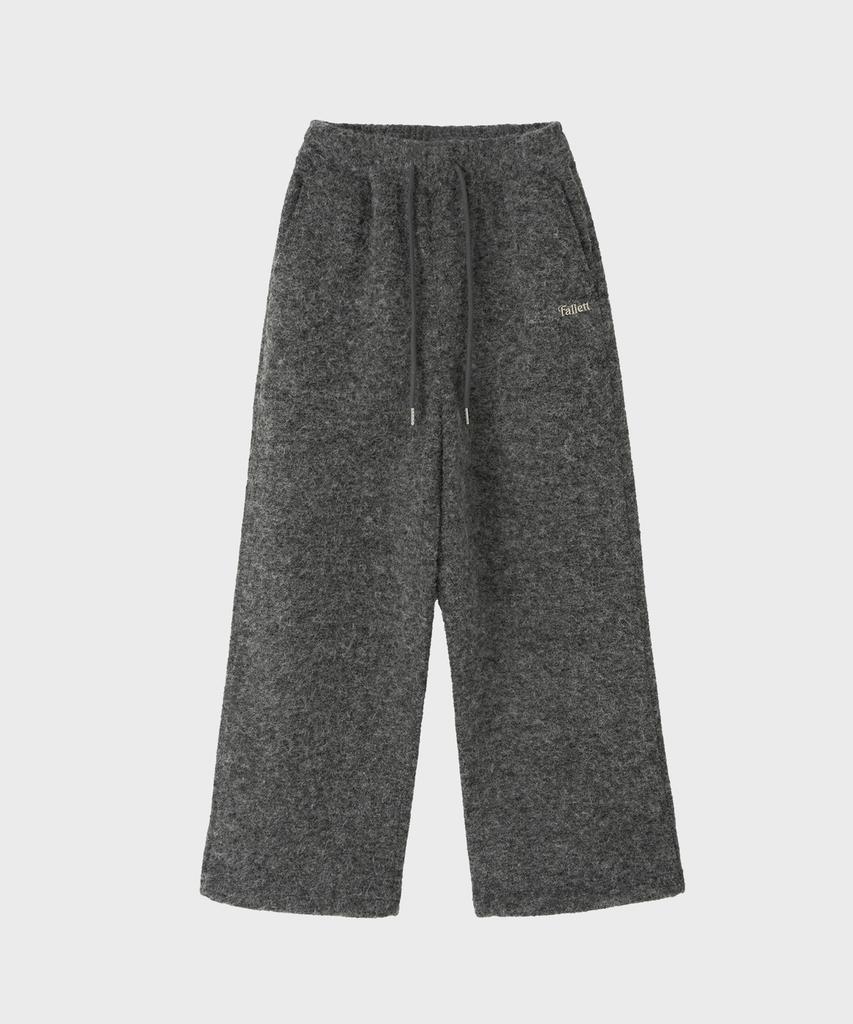 FALLETT Fleece Two-Way Elastic Waist Pants Gray
