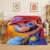 Cartoon M-Mario Bros Game Flannel Blanket Soft Warm Throw Blanket for Bedroom Living Room Bed Travel Camping Picnic Gift Kids