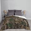 Real Tree Camouflage Camo Blanket Fleece Print Military Portable Warm Throw Blankets For Home Car Bedspread