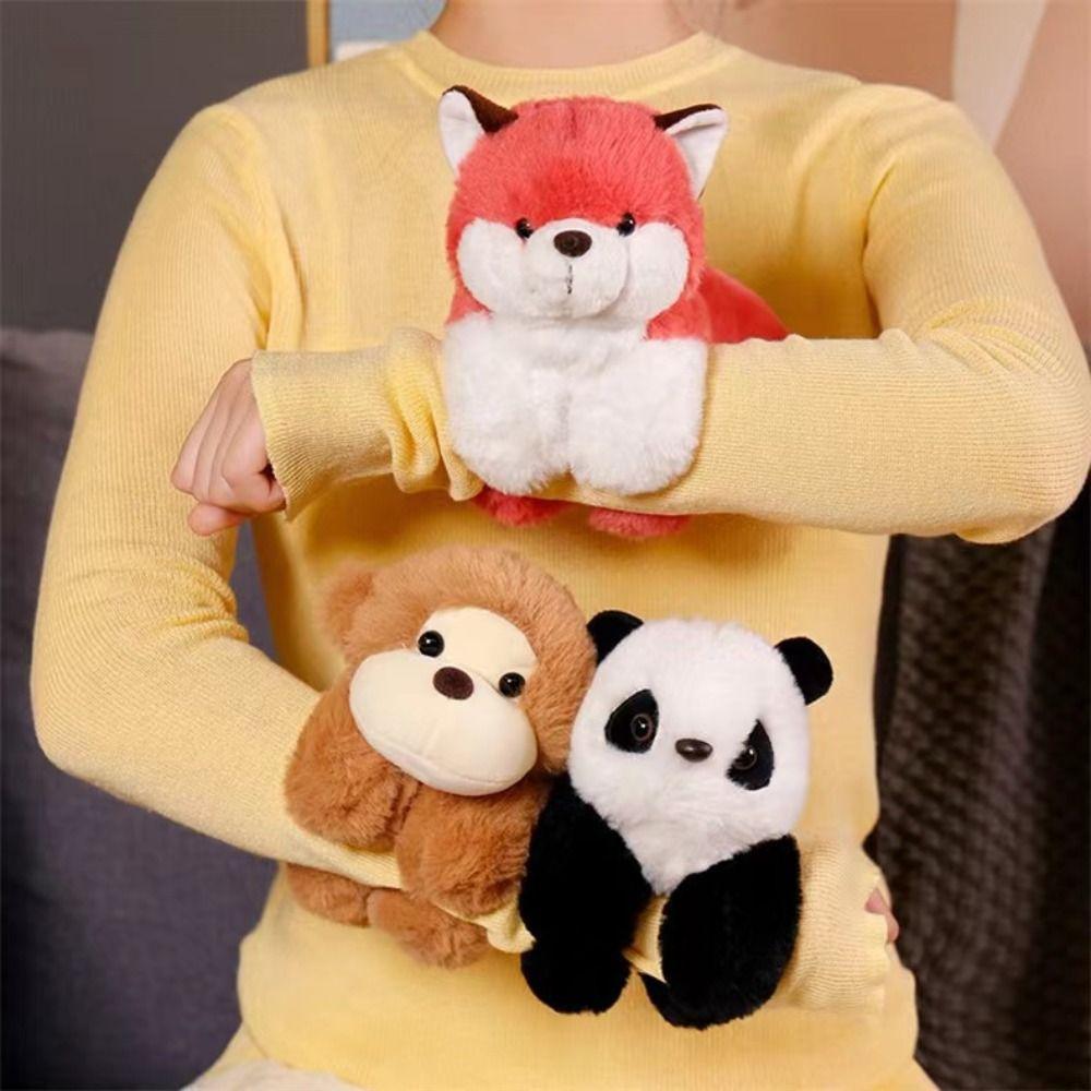 Plush Capybara Slap Wristband Stuffed Dolls Huggers Slap Toy Cute Interactive Toy  Kids Gift