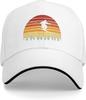 Retro Skiing Snowboard Sunset Vintage Baseball Cap Adjustable Polyester Outdoor Sports Hat Unisex
