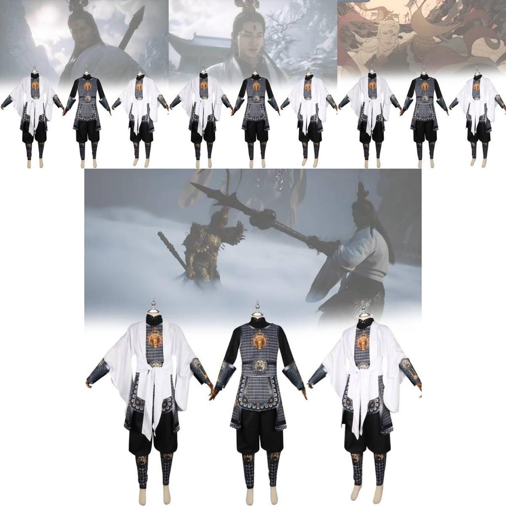 Fashionable Black Myth Wukong Cosplay Suit Crafted From Soft Polyester For All Occasions