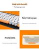 T968 Retro Wireless Punk Keyboard & Mouse Set - Colorful 2.4G Hot Sale