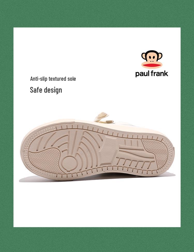 Paul Frank Women's Versatile Low-Top Sneakers - Big Mouth Monkey Design, Casual Korean Style Shoes in Red & White