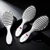 Electroplated Silver Massage Comb with Folding Mirror and Anti-Static Air Cushion – Student Girl Ins Style