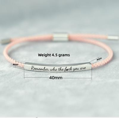 Justerbare håndlagde armbånd, personlig informasjon, unisex-smykker