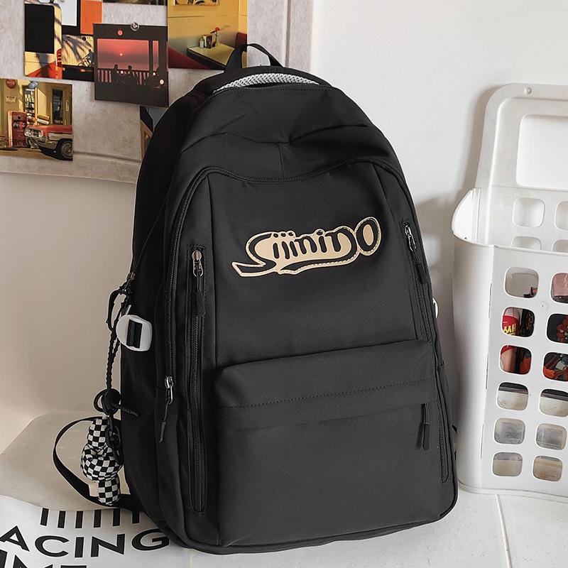 School bag Elementary school student Junior high school student High school student College student Female large capacity burgundy men's backpack
