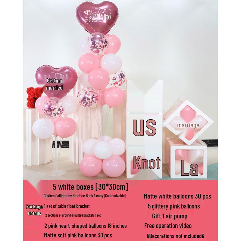 

Wedding Balloon Box Set for Engagement, Banquet, or Outdoor Decor