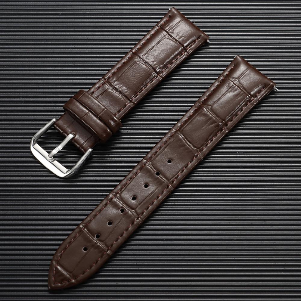 Leather Watch Strap 12/14/15/16/17/18/19/20/21/22/23/24mm Universal Replacement Watch Band Bamboo Pattern Quick Release Bracelet