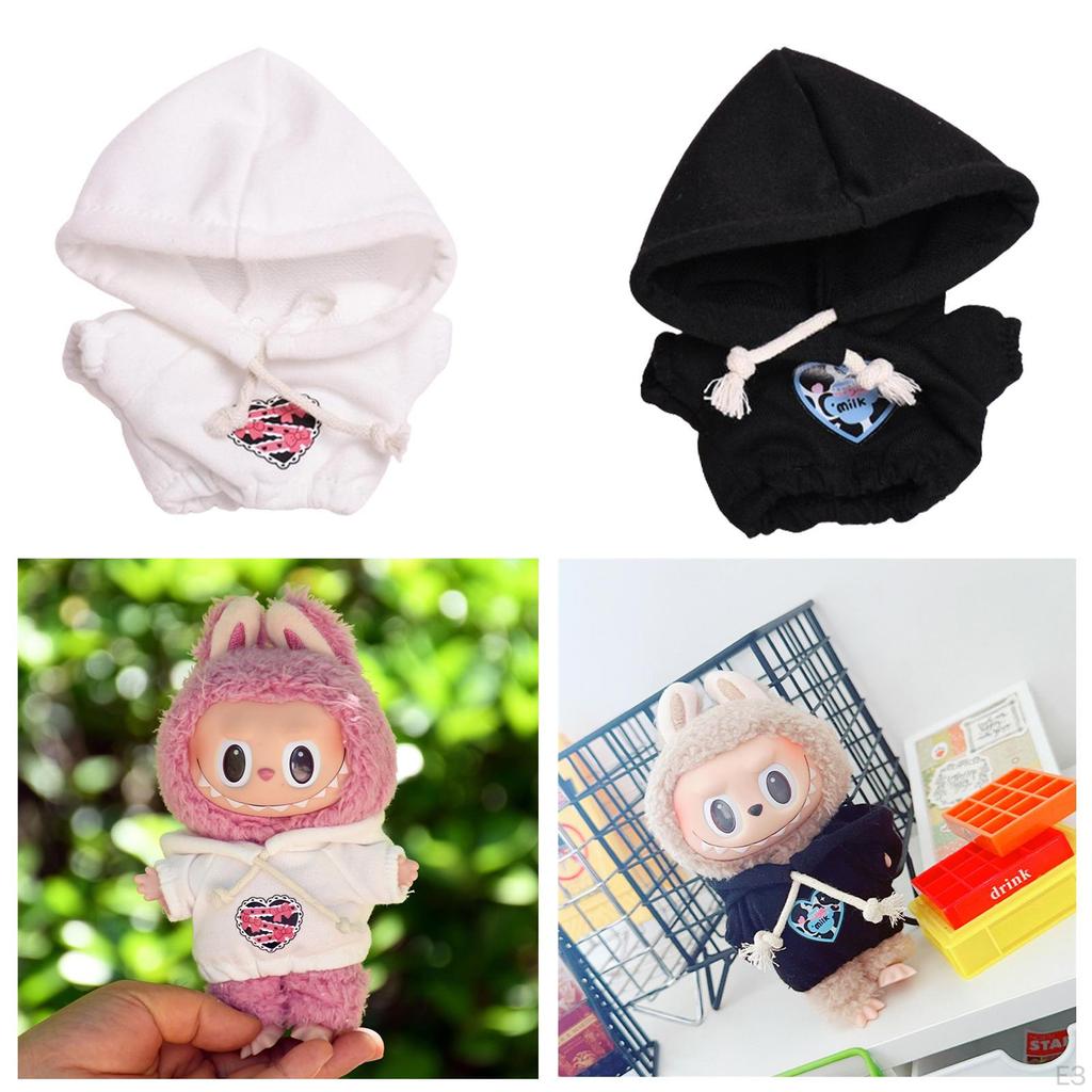 15cm Doll Clothes Cute Hoodie Stuffed Animal Accessories
