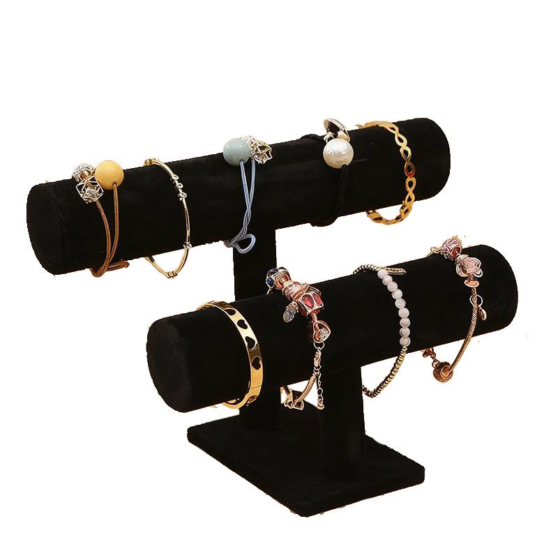 2 Layer Bracelet Storage Display Stand T-Shaped Watch Jewelry Storage Stand Desktop Vertical Display Shelf Home Storage Tools