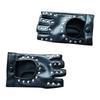 Damen Leder Halbfinger Nieten Streetdance Handschuhe
