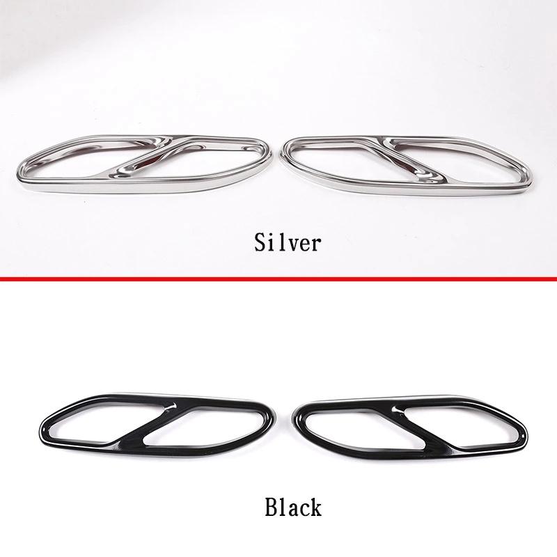 2pcs Car Accessories Exhaust Pipe Tail Cover Trim 304 Stainless Steel For Mercedes Benz S Class W222 2018-