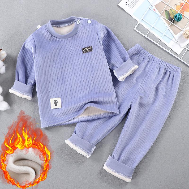 Kinder Winter Thermo-Unterwäsche Kleidung Anzug Dick Verdickt Herbst Kleinkind Homewear Junge Mädchen Pyjamas Sets