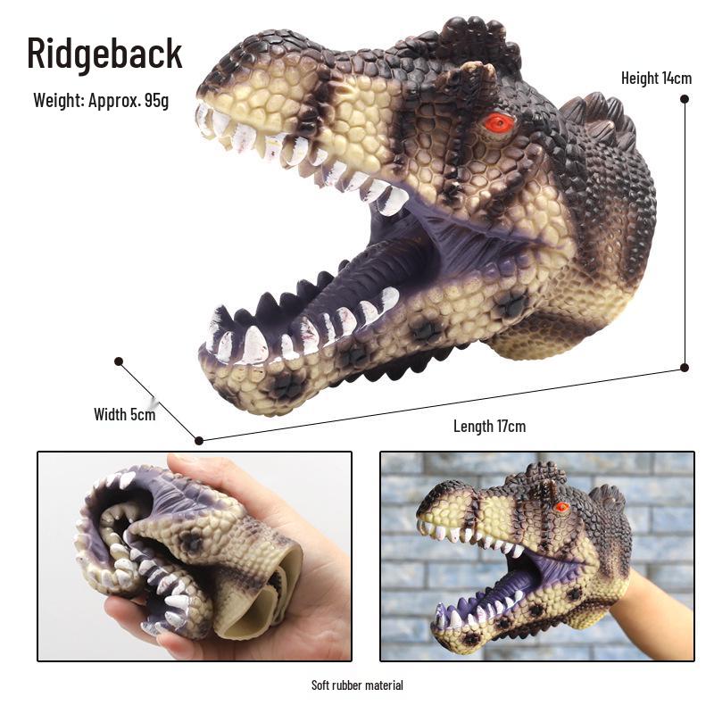 

Большая мягкая резиновая ручная кукла динозавра: Тираннозавр и Трицератопс для взаимодействия родителей и детей и образовательной игры