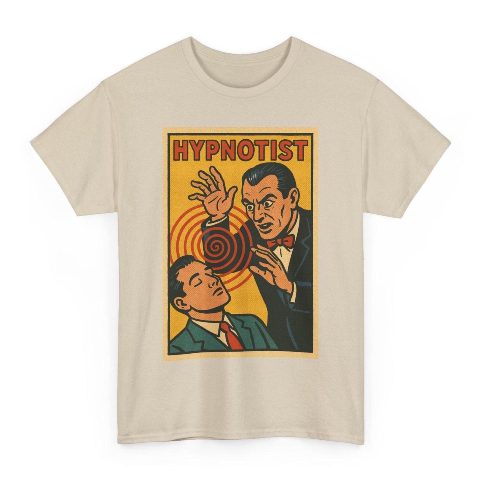 Hypnotist T-Shirt: Vintage Mind Control Retro Comic Design XL