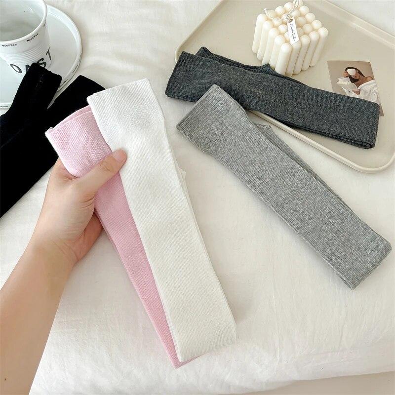 New Women Stockings Fashion Solid Color Thin Breathable Simple Long Knee High Socks For Woman Elegant Leg Warmer Trends Calf