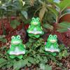 Pack of 3 Small Frogs Statues Ornaments for Indoor and Outdoor Use as Pot Lifters and Decorative Planter Risers Feet