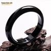 Natural Black Agate and Obsidian Chalcedony Jade Bangle