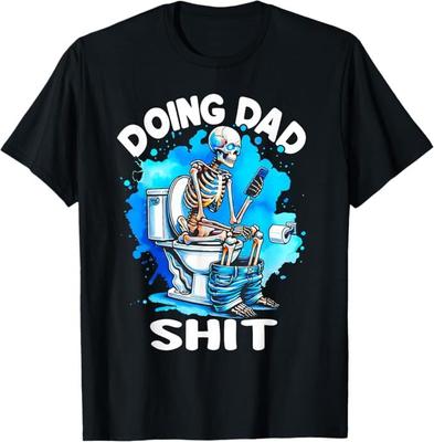 Papa Witz Skelett Papa Lustiges Vatertags-T-Shirt