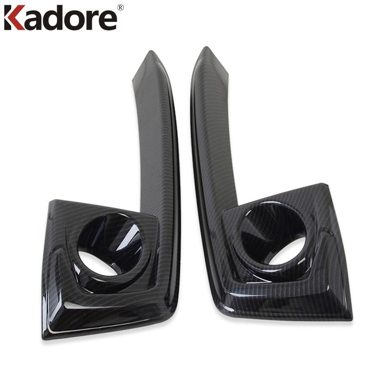 Front Fog Light Lamp Cover Trim For Honda Civic Sedan  Carbon Fiber Car Accessories Head Foglight Foglamp Bezel Trims