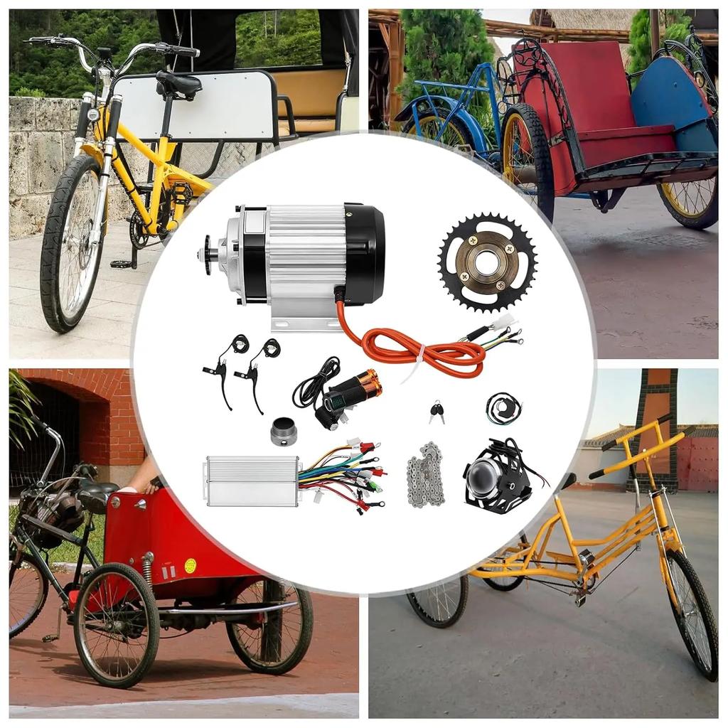 750W 48V Elektrischer Bürstenloser Motor Kit, Elektrischer Pedicab Bürstenloser Getriebemotor für Go Kart ATV Elektrofahrrad Umbausatz