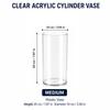 Vaso per Fiori Cilindrico Trasparente in Acrilico Infrangibile Alto Grande Vasi in Plastica per Decorazione Matrimonio Festa Vaso Fioriera Idroponica