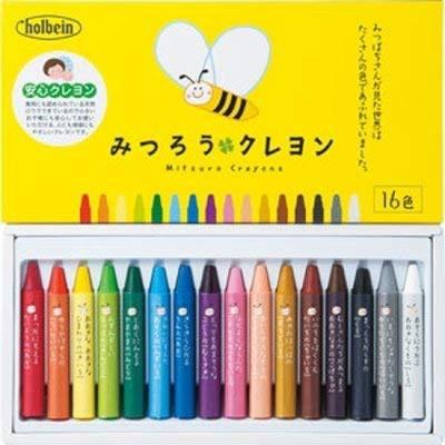 Crayons de cire d'abeille, ensemble de 16 couleurs, 310001