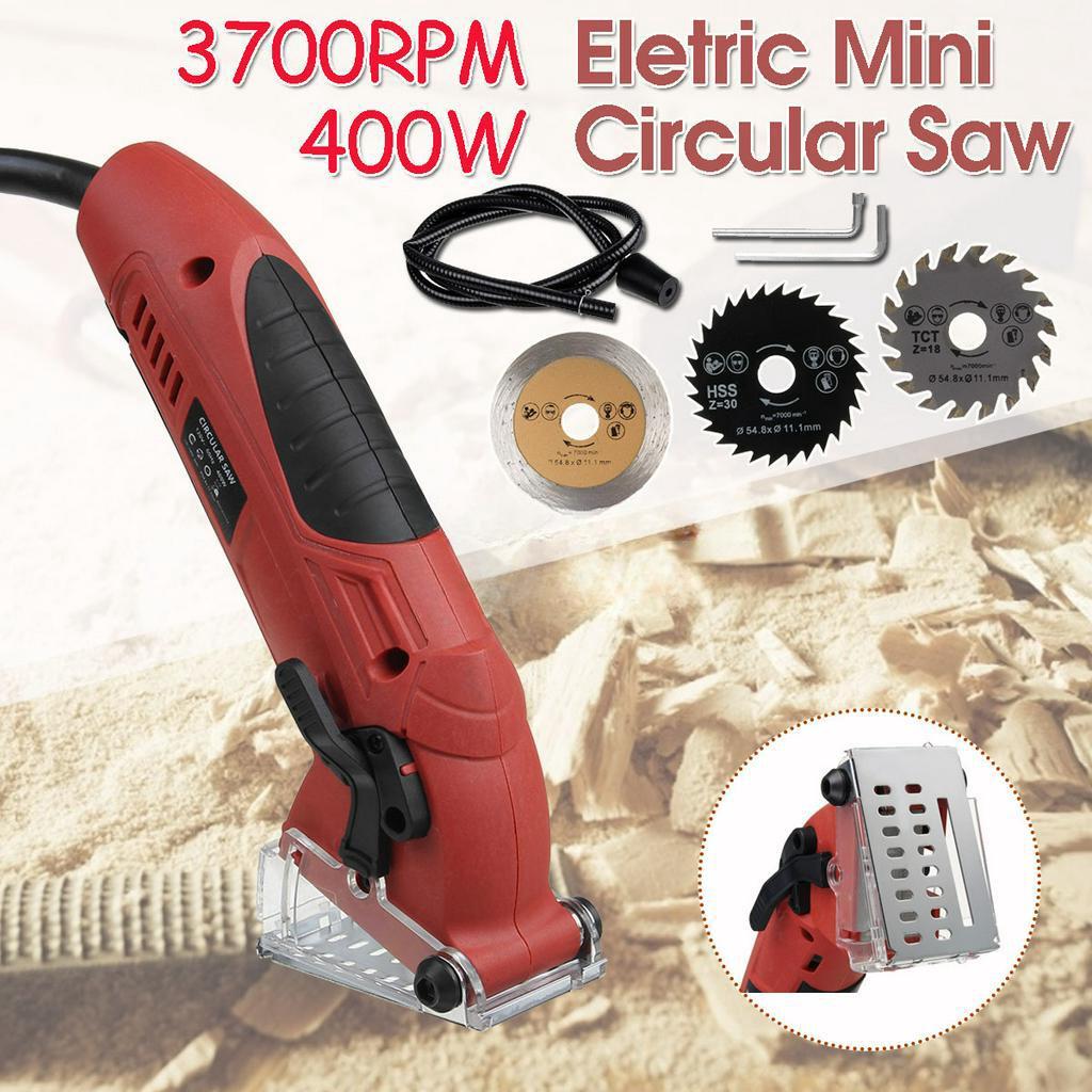 

Сделай сам 3700 об/мин Электрическая мини-циркулярная пила Портативная многофункциональная пила Электроинструмент для резки дерева ПВХ трубы Плитки 400 Вт Mini Circular Saw