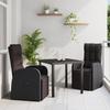 VidaXL Set De 3 Pièces De Salle À Manger De Jardin Avec Coussins En Rotin Poly Noir 3379513
