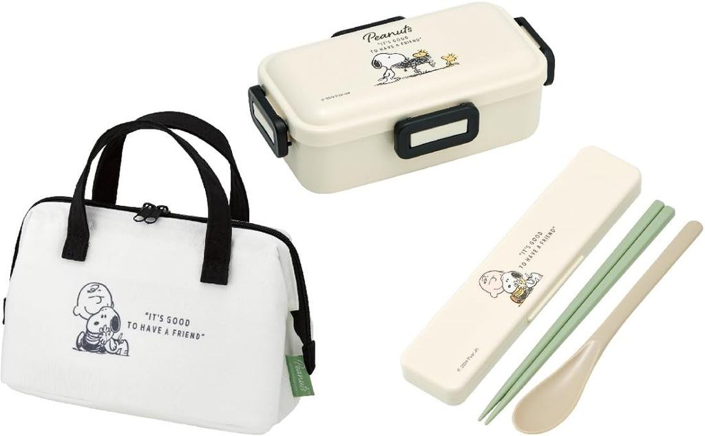 Skater PEANUTS Badge Antibacterial Dishwasher Safe Soft Lunch 1 Combo Set Insulated Lunch Clasp Peanuts Tight Set Box, Tier, 4-Point Lock, 530ml,