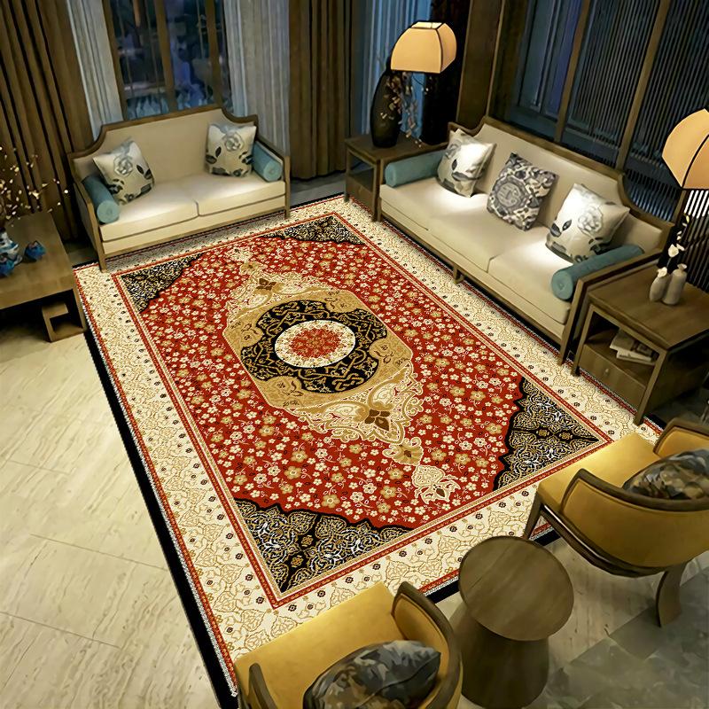 New Chinese Style Living Room Carpet Coffee Table Sofa Bedroom Bedside Carpet Easy To Maintain for Home Use