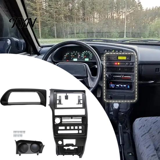 Replacement Dashboard Trim 9 Inch Car Radio Dash Fascia Kit for Lada Samara 2002-2014 Left Non Destructive Installation Hand Drive, Stereo Frame